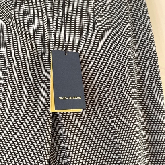 Piazza Sempione Audrey Pant Blue/Navy Grid Pattern - US 4 - Picture 3 of 6